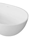 66.9" x 34" x 21.7" Freestanding Solid Surface Soaking Bathtub For Bathroom - Matte White by HouseOfZazla