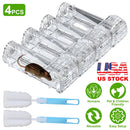 4Pcs Humane Live Mouse Trap Reusable Rat Rodent Trap Catch Release Cage Safe for Family Children Pets Easy Setup