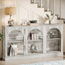 63" Console Table, Farmhouse Entryway Table with 3 Tier Storage