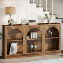 63" Console Table, Farmhouse Entryway Table with 3 Tier Storage