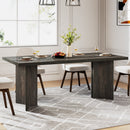 63" Dining Table, Farmhouse Kitchen Table with Large Tabletop for 4-6
