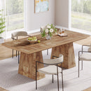 63" Dining Table, Farmhouse Wood Kitchen Table for 6 People