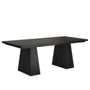 63" Dining Table, Farmhouse Wood Kitchen Table for 6 People
