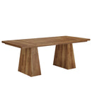 63" Dining Table, Farmhouse Wood Kitchen Table for 6 People