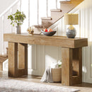 Wooden Sofa Table, 63-Inch Modern Console Table For Living Room