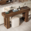 Wooden Sofa Table, 63-Inch Modern Console Table For Living Room