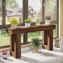Wooden Sofa Table, 63-Inch Modern Console Table For Living Room