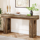 Wooden Sofa Table, 63-Inch Modern Console Table For Living Room