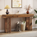 Wooden Sofa Table, 63-Inch Modern Console Table For Living Room