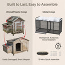63-Inch Heavy-Duty Large Metal Chicken Coop Cage (SAK13568)