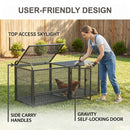 63-Inch Heavy-Duty Large Metal Chicken Coop Cage (SAK13568)