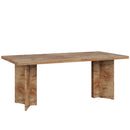 63" Dining Table, Farmhouse Kitchen Table with Large Tabletop for 4-6