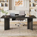 Vintage Executive Desk, 63" Farmhouse Computer Desk Conference Table