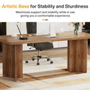 Vintage Executive Desk, 63" Farmhouse Computer Desk Conference Table