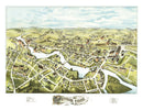 Vintage Map of Putnam, Connecticut 1877