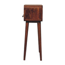 Solid Wood Mini Curved Honey Console Table