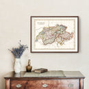 Vintage Map of Switzerland 1832