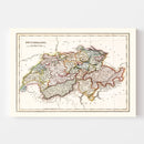 Vintage Map of Switzerland 1832