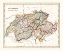 Vintage Map of Switzerland 1832