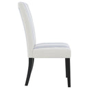 Draper - Upholstered Dining Chair (Set of 2) With Vertical Stripes - Beige