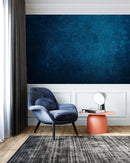 Dark Navy Blue Grunge Knock-Down Textured-Style Abstract Wall Mural.
