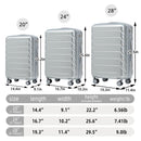 3-Piece ABS Spinner Wheel Luggage Set with Combination Lock