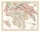 Vintage Map of Greece 1832