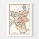 Vintage Map of Turkey in Europe 1832