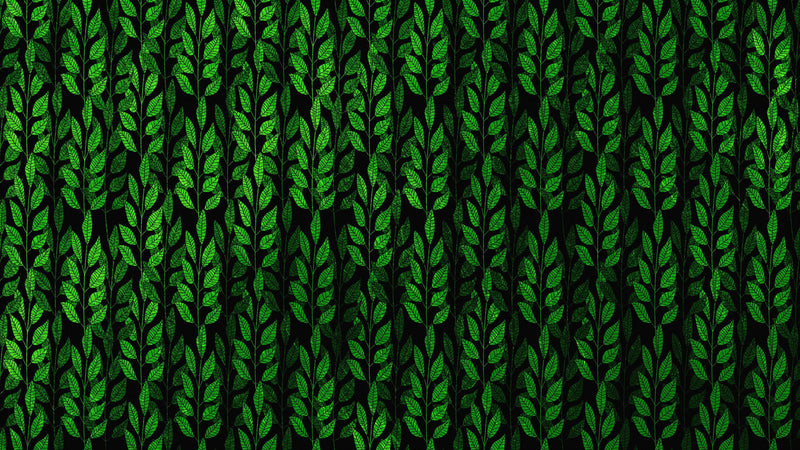 Leaves and Vines Farmland Theme Wall Mural. Green Crops Illustration Background.