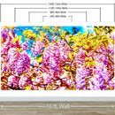 Colorful Purple Wisteria Flower Wall Mural. Peel and Stick Wallpaper.