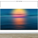 Sunset over the Ocean Horizon Wall Mural. Peel and Stick Wallpaper.
