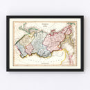 Vintage Map of Russia in Asia 1832