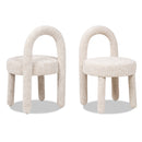 Penny Round Arched Fully Upholstered Dining Side Chair, Set of 2