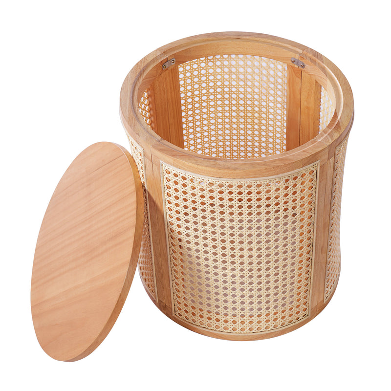 RUBBER SOLID WOOD SIDE TABLE,NATURAL COLOR