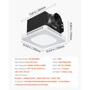 Bathroom Exhaust Fan with Seven Colors RGB Lights and Low Noise by HouseOfZazla