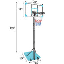 Kids Basketball Hoop Adjustable 5.6-7ft with Wheels