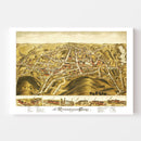 Vintage Map of Rockville, Connecticut 1877