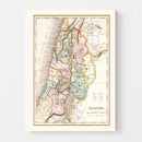 Vintage Map of Palestine 1832