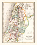 Vintage Map of Palestine 1832