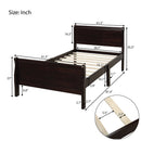 Platform Bed Frame Mattress Foundation Sleigh Bed With Headboard / Footboard / Wood Slat Suppor by HouseOfZazla