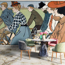 Vintage Hamers Rijwielen Bicycle Artwork Wall Mural. By Johann Georg Can Caspel. Peel and Stick Wallpaper.