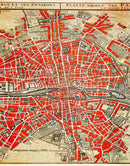 Vintage Map of Paris Wall Mural. Plattegrond van Parijs (ca. 1721–1774) by Guillaume Delisle.