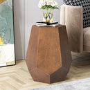 Modern Hammered Iron Geometric End Table by HouseOfZazla
