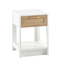 15.75" Rattan End Table With Drawer, Modern Nightstand, Side Table For Living Room, Bedroom by HouseOfZazla