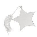 Star Ornament With White Tassel, 4" X 4" by creativegiftsdirect