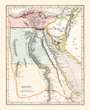 Vintage Map of Egypt 1832