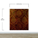 Damask Grunge Vintage Dark Pattern Wall Mural Peel and Stick Wallpaper.