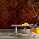 Damask Grunge Vintage Dark Pattern Wall Mural Peel and Stick Wallpaper.