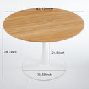 Mid-Century Tulip Dining Table With Round Top