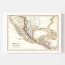 Vintage Map of Mexico & Guatemala 1832